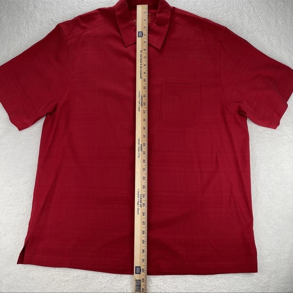 Tommy Bahama 100% Silk Camp Shirt Mens Red XL Short Sleeve Button Up Hawaiian - Picture 9 of 10